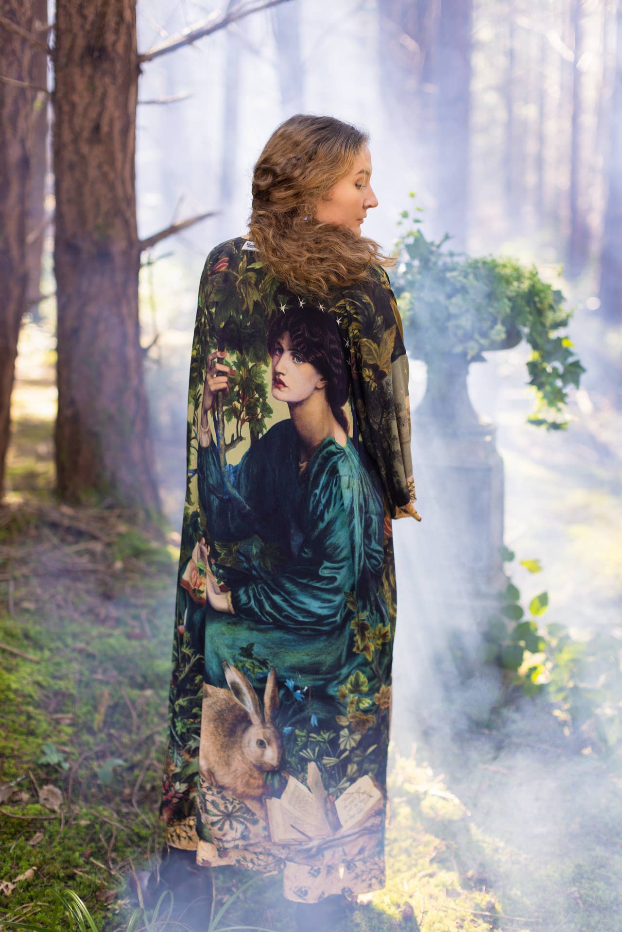 Bella Notte Opera Duster Kimono Robe w/Rabbit & Moon - Suttles & Seawinds