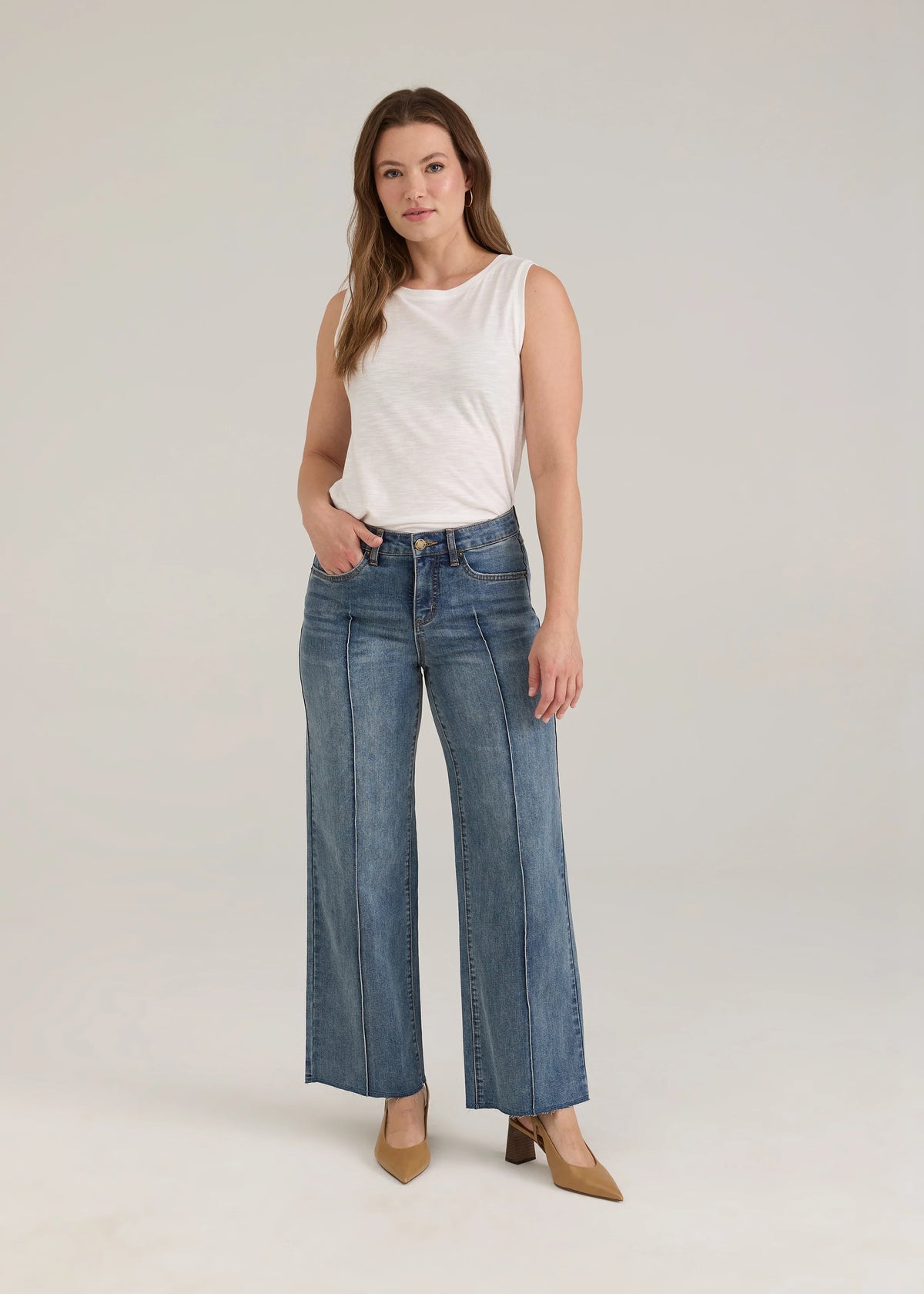Olivia  Vintage Wash Wide Ankle