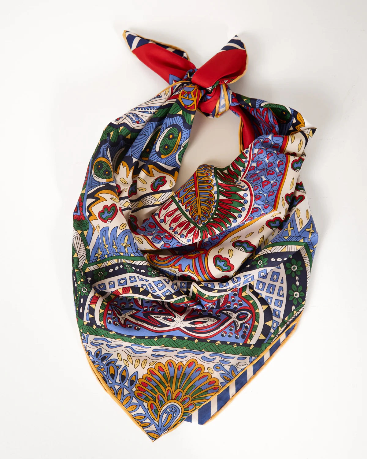 Bright Primary Silk Scarf