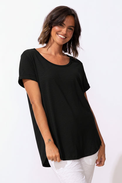 Cuff Sleeve Hi Low Tee - Suttles & Seawinds