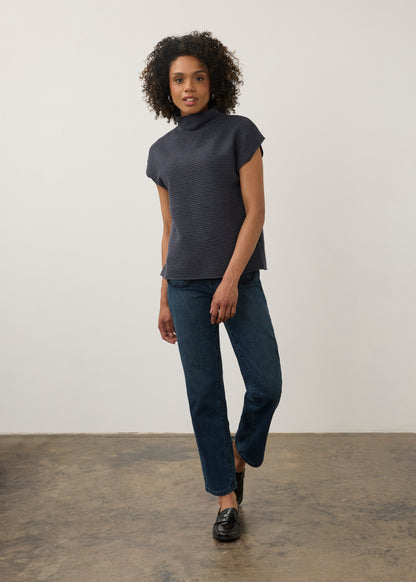Ottoman Cap Sleeve Sweater