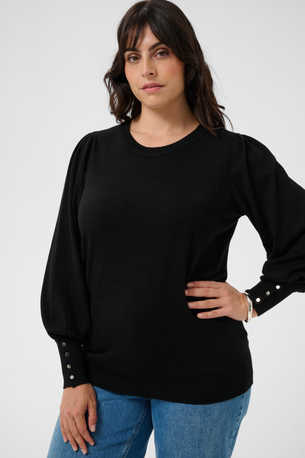 Lizzy Round Neck Pullover Buttons