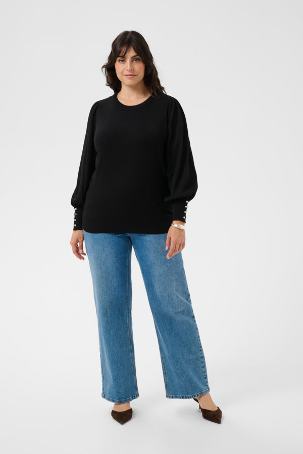 Lizzy Round Neck Pullover Buttons
