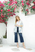 Load image into Gallery viewer, OFV - REBECCA&#39;S LEAVES SHORT SLEEVE LINEN SHIRT
