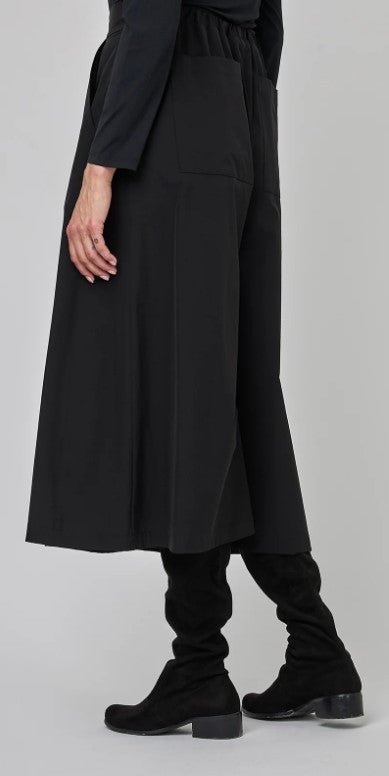 UCHUU-FLARED MIDI CULOTTES W TIE WAIST