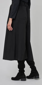 UCHUU-FLARED MIDI CULOTTES W TIE WAIST
