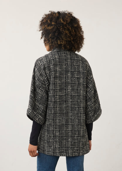 Tweed Poncho Jacket