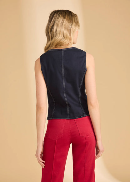 Button Front Vest - Suttles & Seawinds