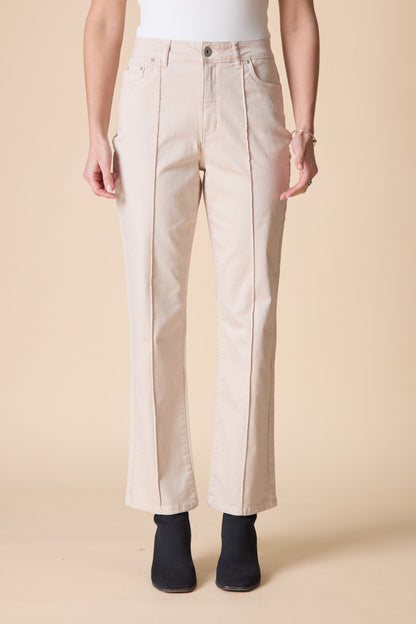 Seamed Flare in Dove Grey