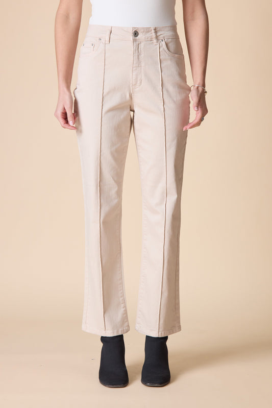 Seamed Flare in Dove Grey