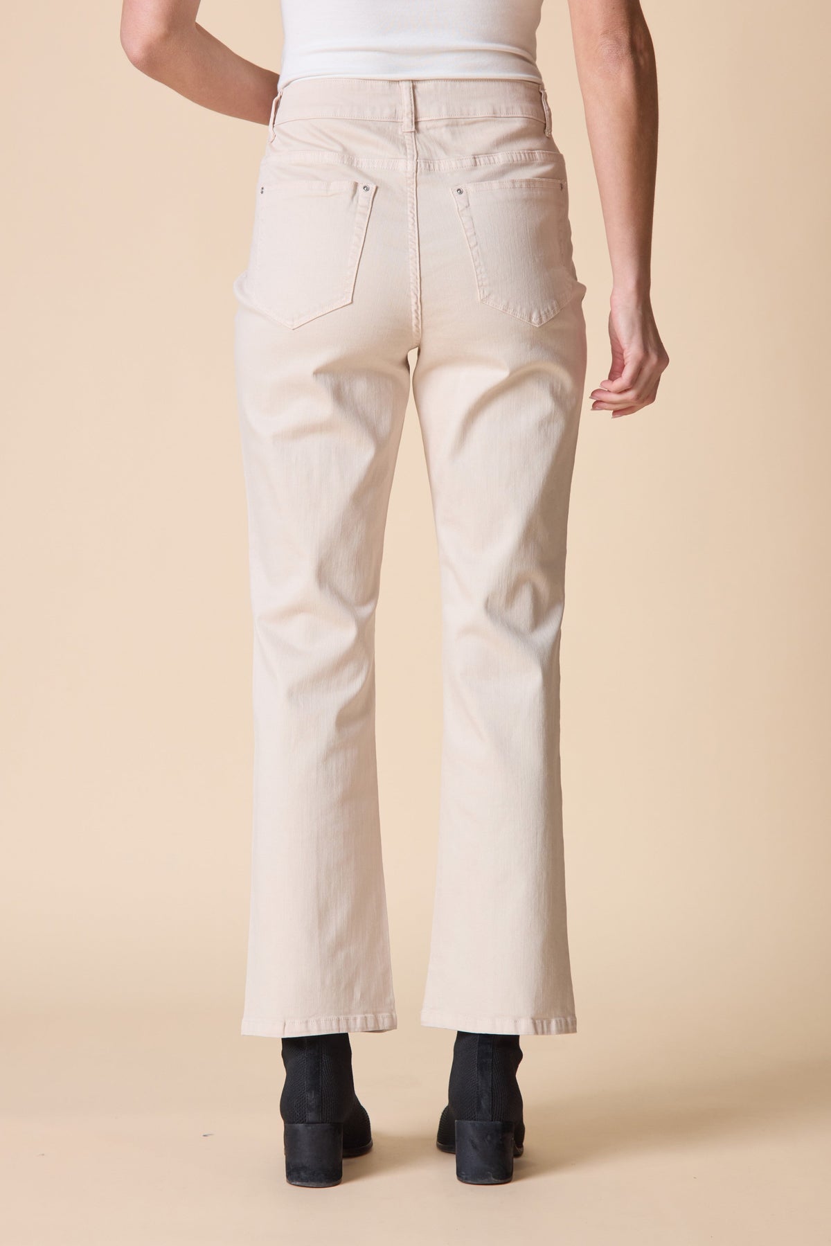 Seamed Flare in Dove Grey