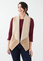Load image into Gallery viewer, FDJ - BONDED FAUX SUEDE/SHERPA VEST
