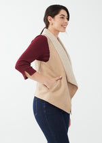 Load image into Gallery viewer, FDJ - BONDED FAUX SUEDE/SHERPA VEST
