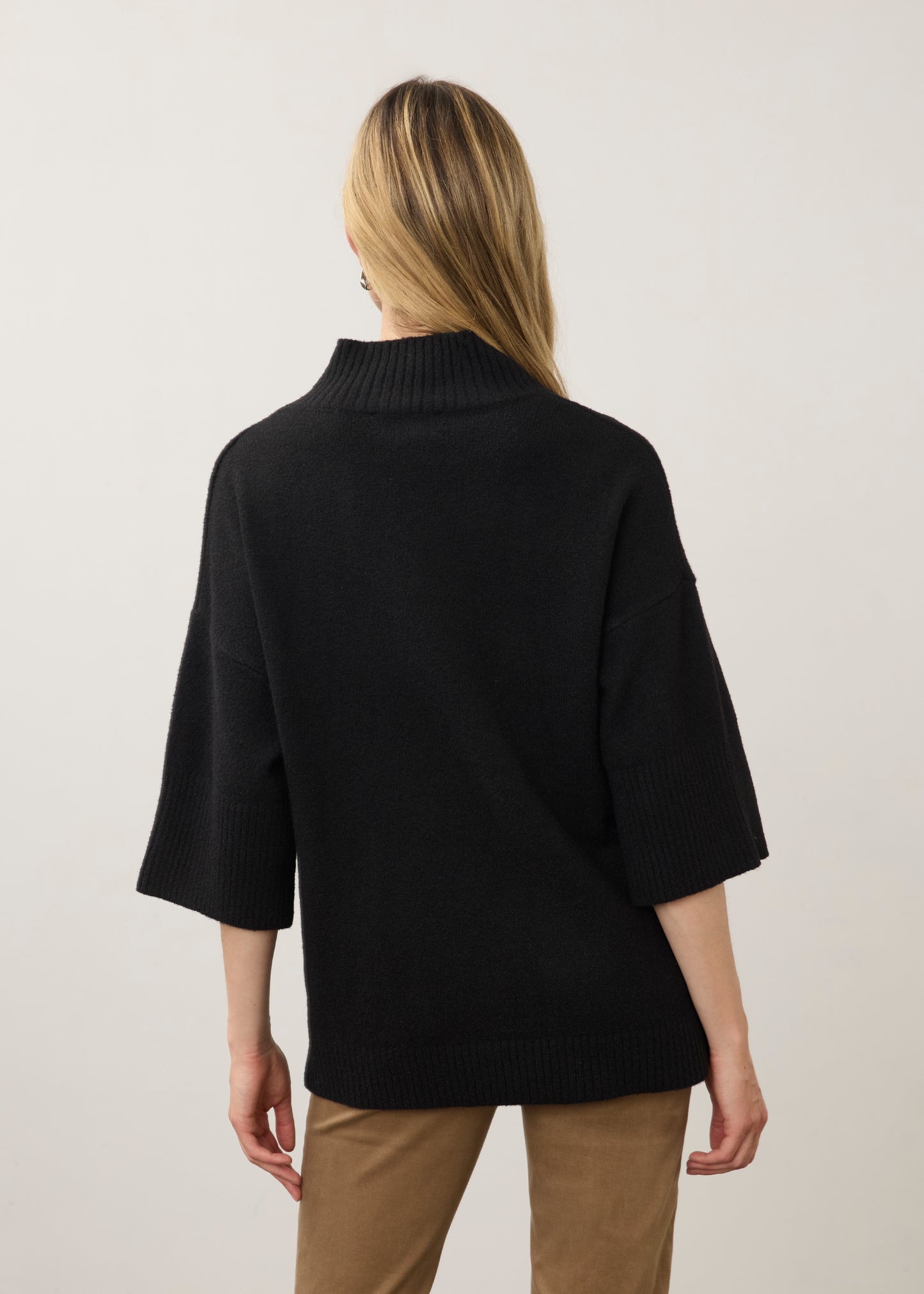 Mock Neck 3/4 Sleeve Sweater