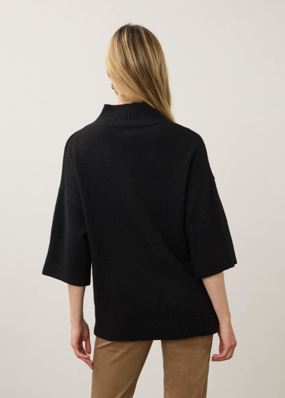Mock Neck 3/4 Sleeve Sweater