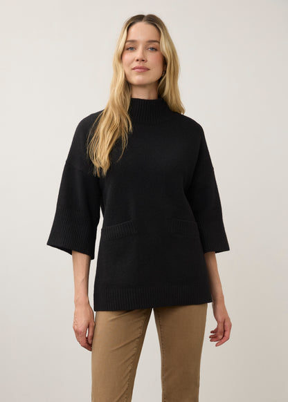 Mock Neck 3/4 Sleeve Sweater