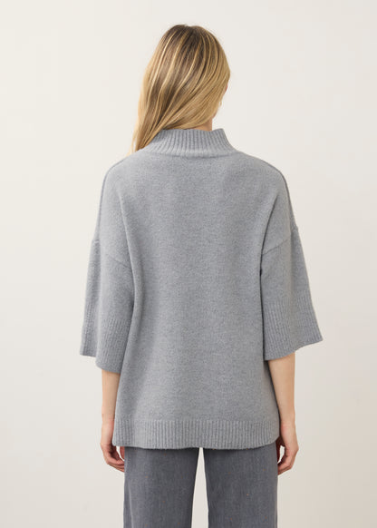 Mock Neck 3/4 Sleeve Sweater
