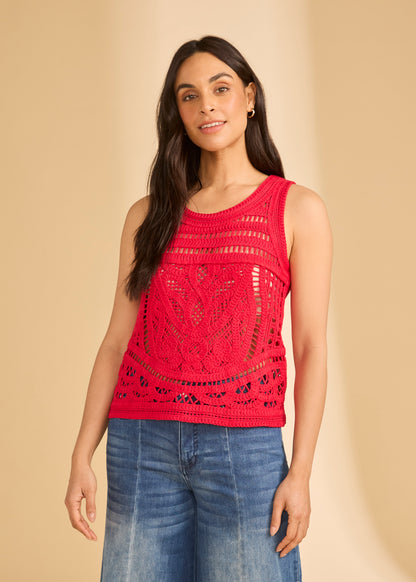 Sleeveless Crochet Sweater - Suttles & Seawinds