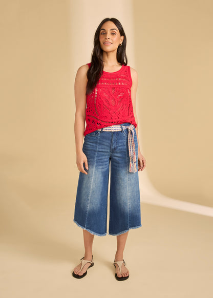 Sleeveless Crochet Sweater - Suttles & Seawinds