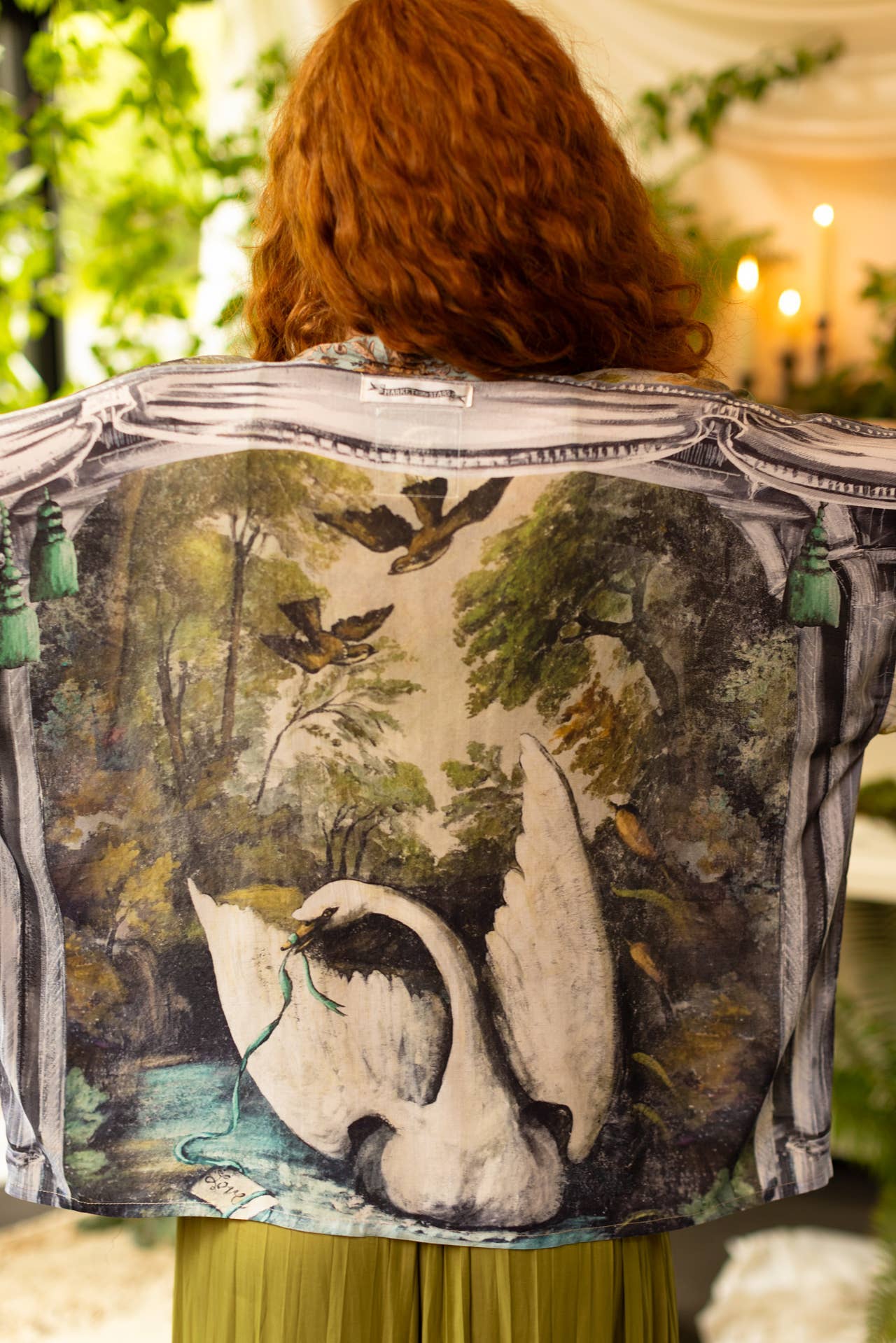 Theatre of Dreams Pixie Duster Cropped Kimono w/ Swan