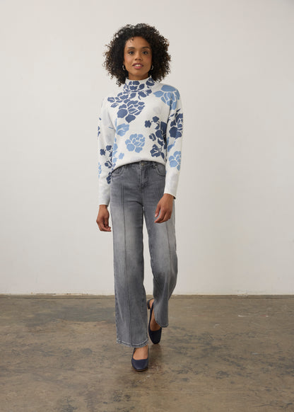 Mock Neck Loose Fit Sweater