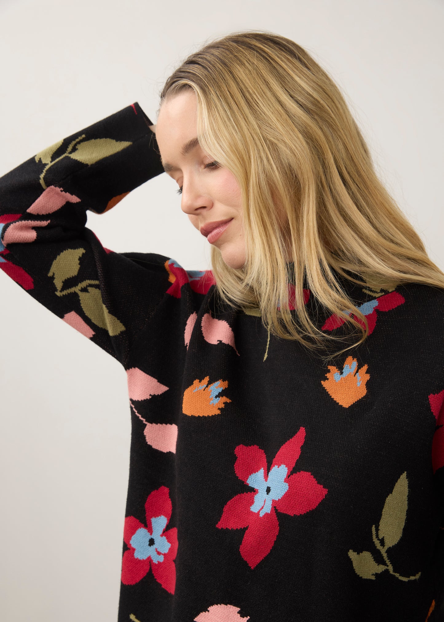 Mock Neck Loose Fit Sweater