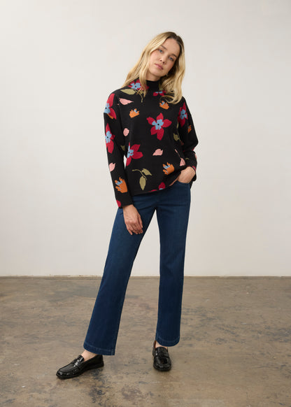 Mock Neck Loose Fit Sweater