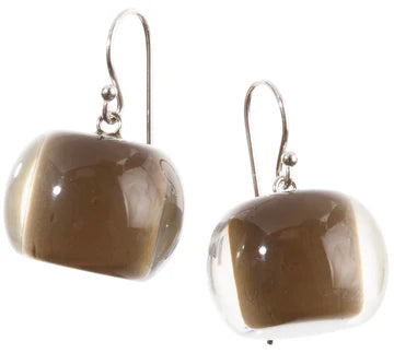 ZSISKA - BLISS  SHORT DROP ROUND LUCITE ENCASED EARRING