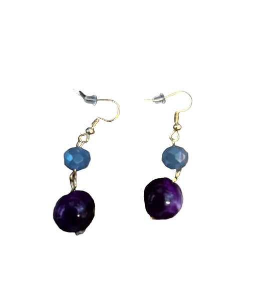Crystal and Stone drop Earrings