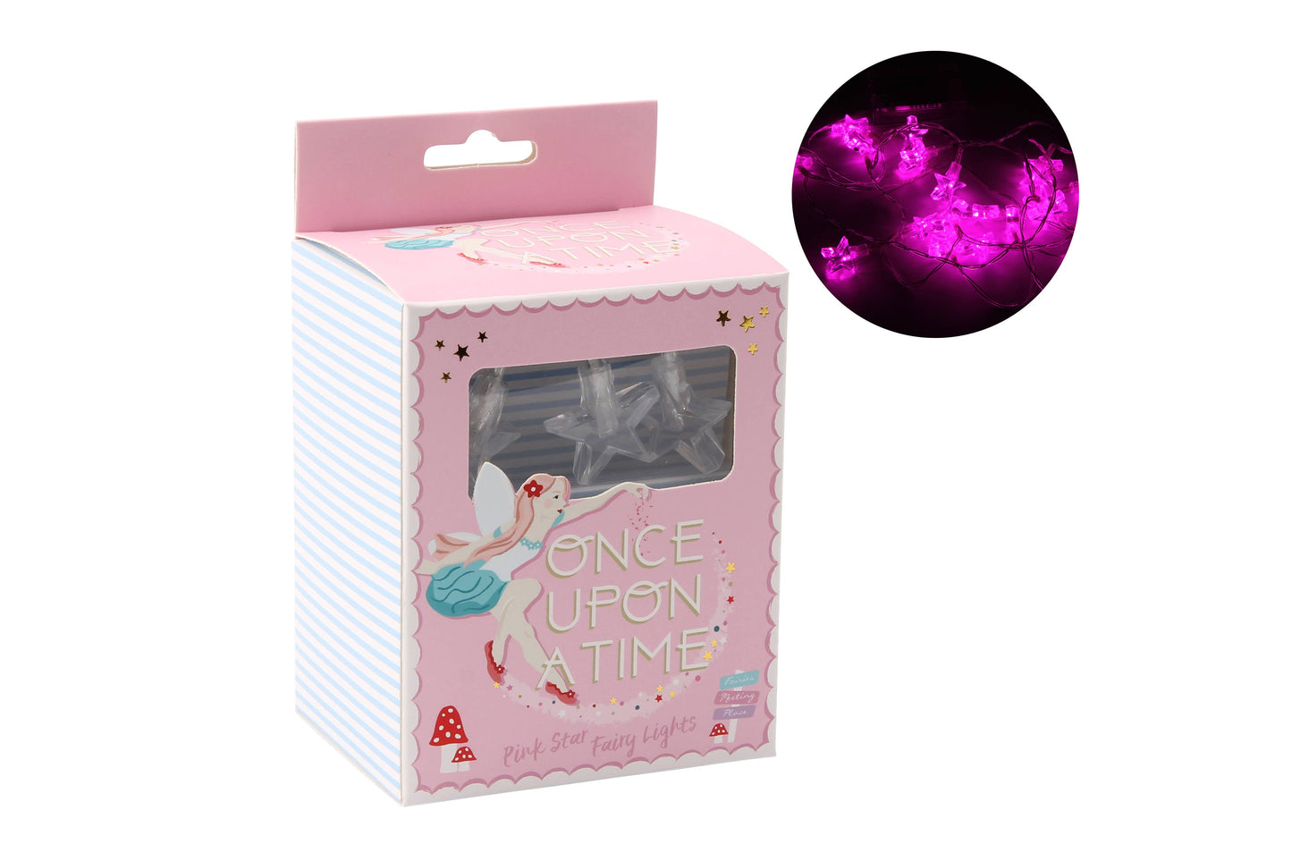 CGB Giftware - Once Upon A Time Pink Star String Lights