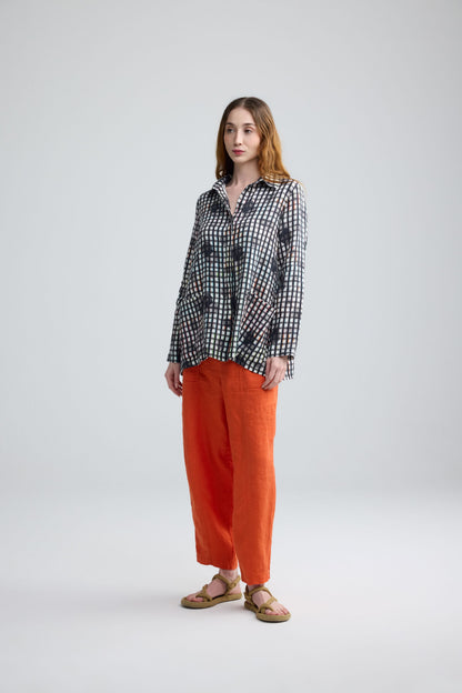 Trace Linen Print Jacket - Suttles & Seawinds