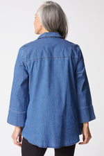Load image into Gallery viewer, HABITAT - HIDDEN PLACKET SHIRT DENIM
