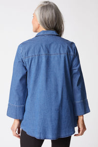 HABITAT - HIDDEN PLACKET SHIRT DENIM