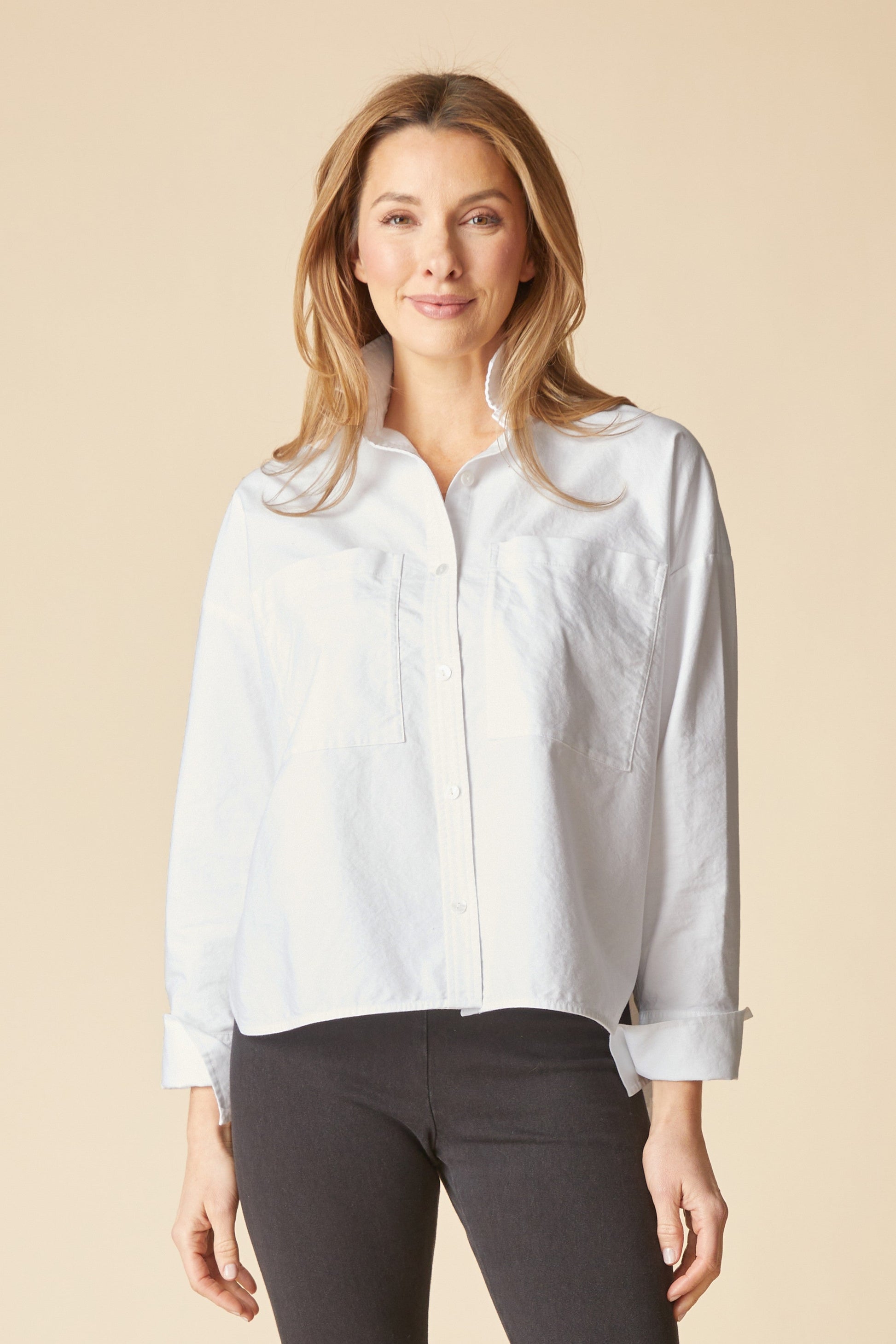 HABITAT Boxy Boyfriend Shirt in White