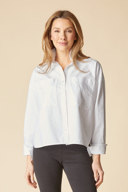 HABITAT Boxy Boyfriend Shirt in White