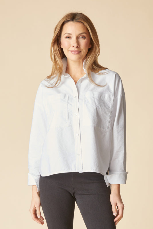 HABITAT Boxy Boyfriend Shirt in White