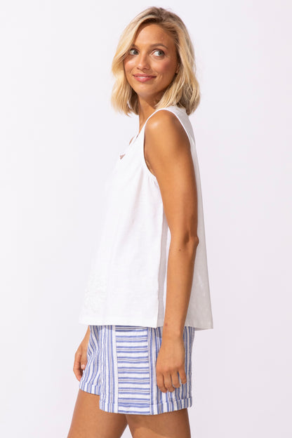 Embroidered Applique V Tank - Suttles & Seawinds
