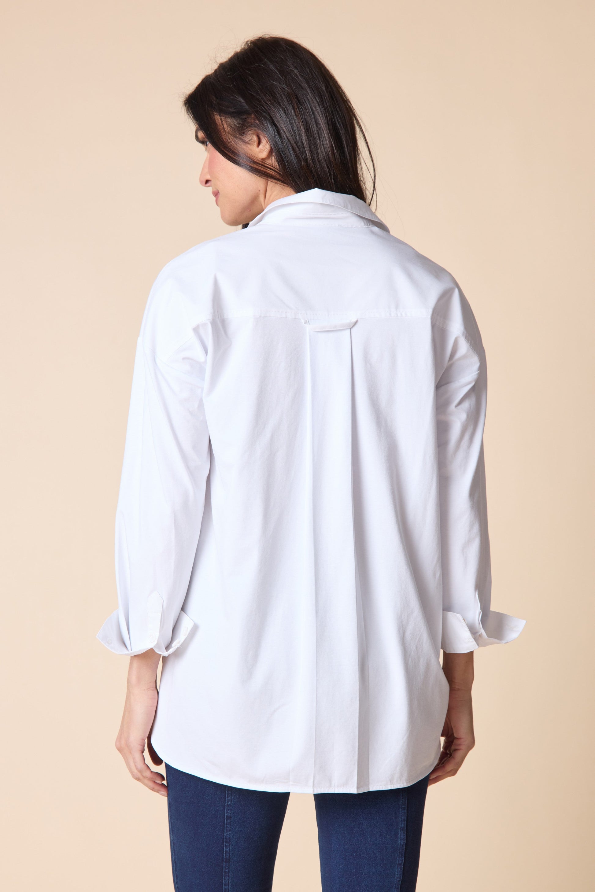HABITAT Boyfriend Knit Mix Shirt in White