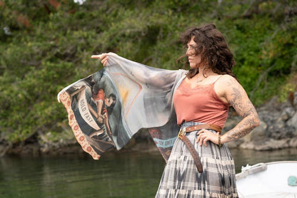 Hold Fast Bohemian Floral Scarf with Sailboat - Suttles & Seawinds