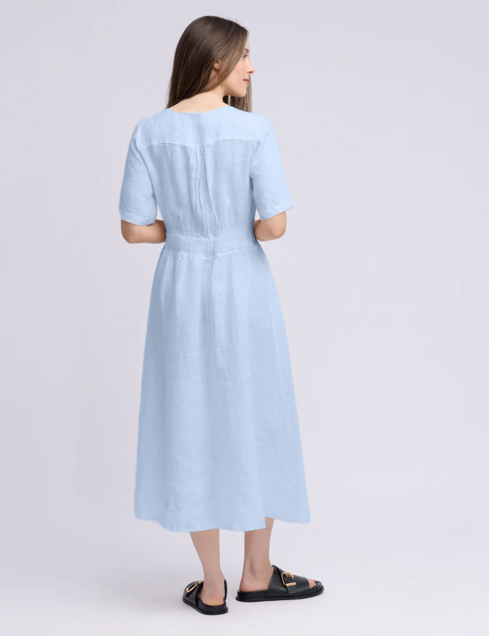 Short Sleeve Linen Dress