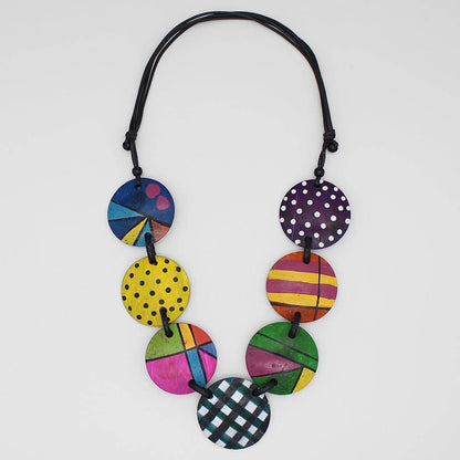 Sylca Designs - Colorful Rhea Disc Necklace - Suttles & Seawinds