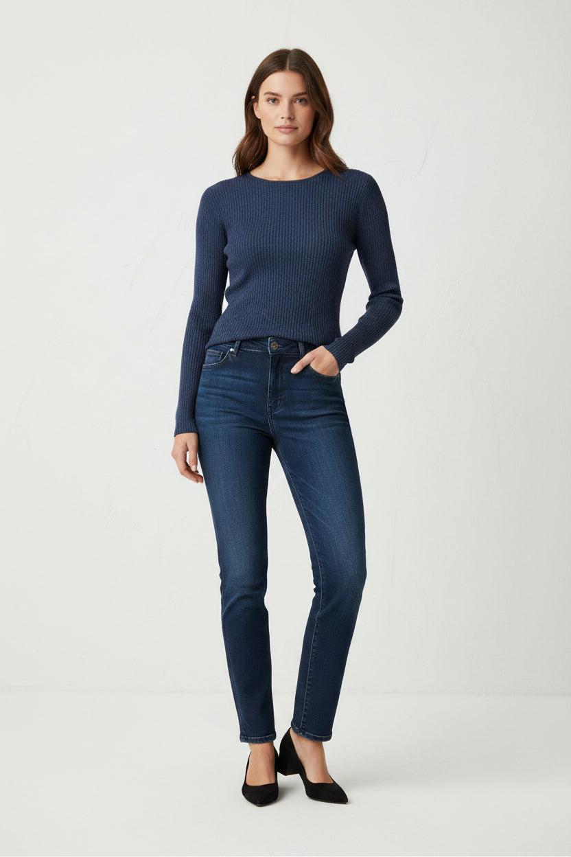 Tibby  - Crew Neck soft rib Sweater