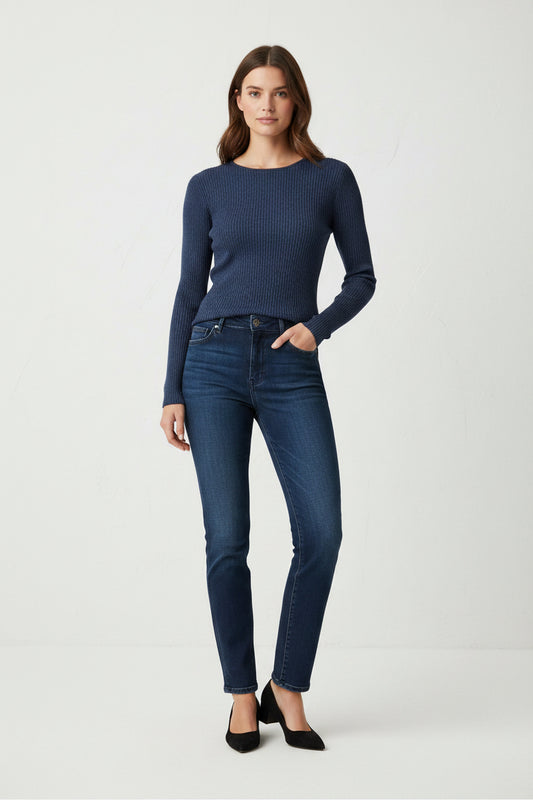 Tibby  - Crew Neck soft rib Sweater