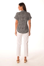 Load image into Gallery viewer, BRENDA BEDDOME - RUFFLE SLEEVE SLIM V  NECK BLOUSE
