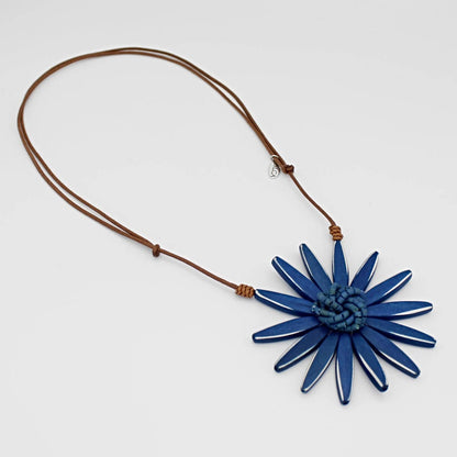 Sylca Designs - Blue Amaya Flower Necklace - Suttles & Seawinds