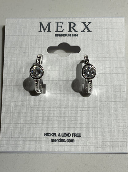 Small Crystal Hoop Earring-one stone