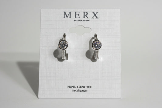 Small Crystal Hoop Earring-one stone