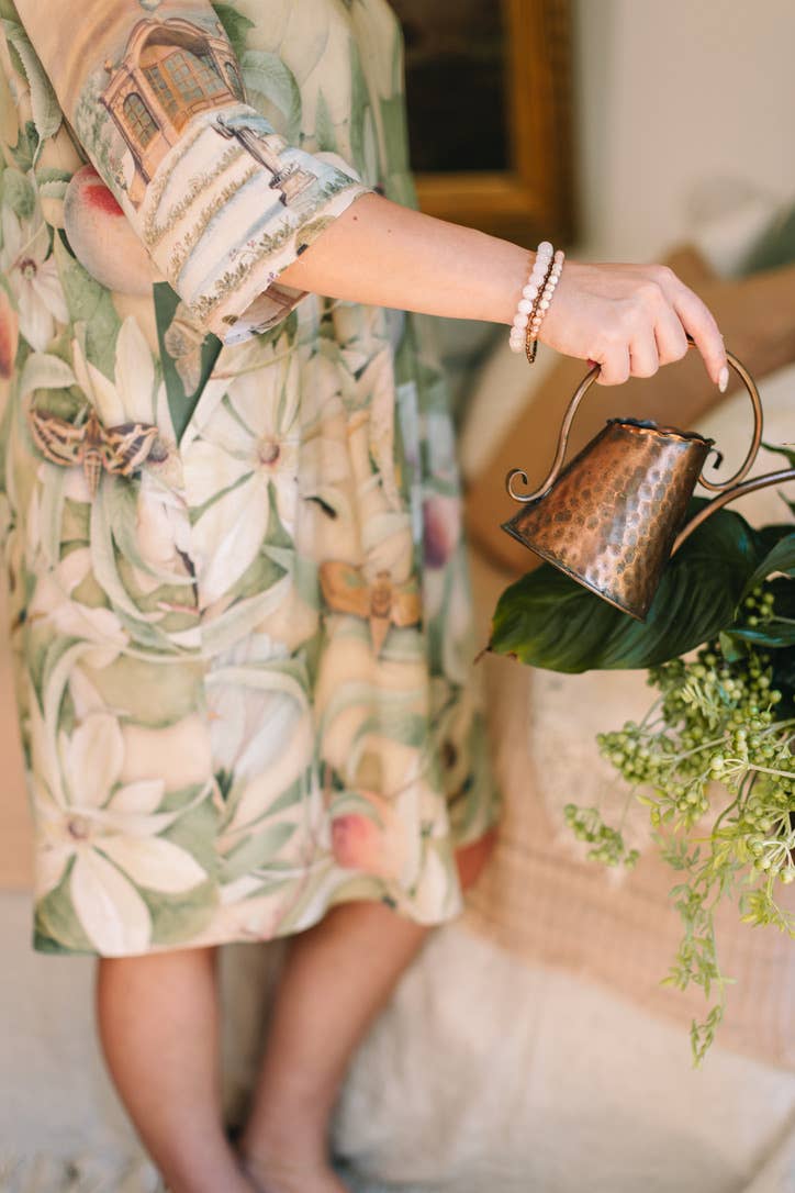 Fleur De Soleil Artist Dress w/ Pockets & Florals - Suttles & Seawinds