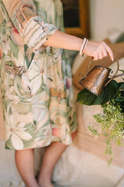 Fleur De Soleil Artist Dress w/ Pockets & Florals - Suttles & Seawinds