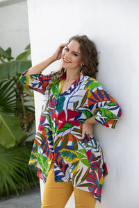 OFV - PRINTED COTTON  SHIRT TUNIC